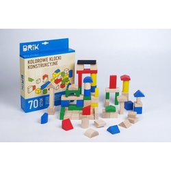 Klocki konstrukcyjne Brik 70 sztuk kolorowe