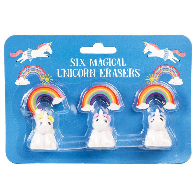 Gumki do zmazywania 6 szt., Magiczne Jednorożce, Rex London