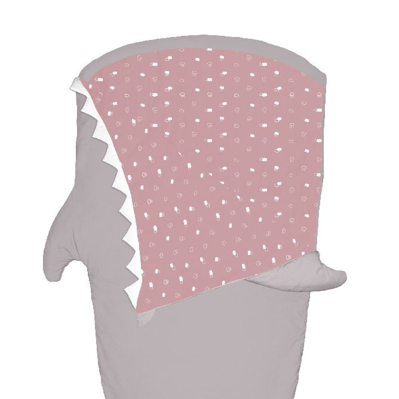 Baby Bites Śpiworek zimowy Shark (2-6 lat) Stone/Pink BABY BITES