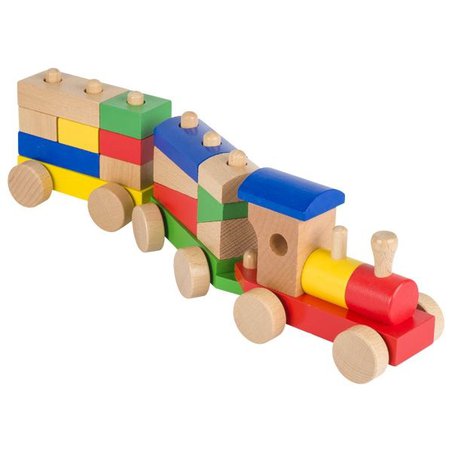 Goki® - Goki - Pociąg drewniany z klockami
