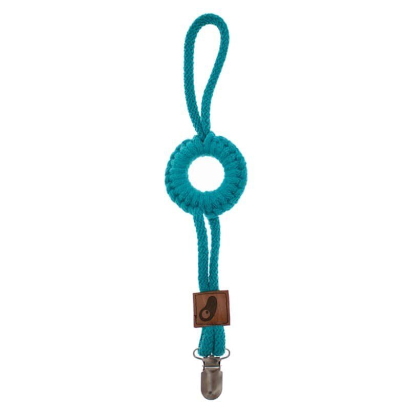 Hi Little One - sznurkowa zawieszka z kółkiem do smoczka Pacifer holder with RING Dark Teal