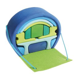 Dom mobilny, niebiesko-zielony, Grimm's