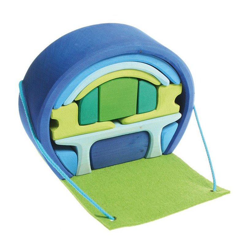 Dom mobilny, niebiesko-zielony, Grimm's