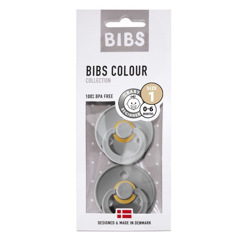 BIBS 2-PACK S CLOUD & SMOKE Smoczek Uspokajający kauczuk Hevea