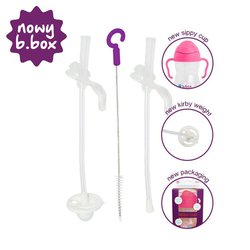 Słomki zapasowe i szczoteczka do bidonu 2 szt., b.box