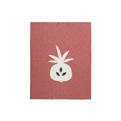 Fresk Tkany kocyk z bawełny organicznej 80 x 100 cm Ananas Oker FRESK