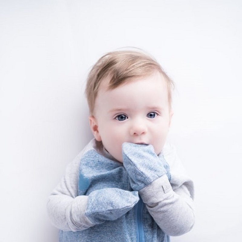 Juddlies Organic Raglan Pajacyk Blue M