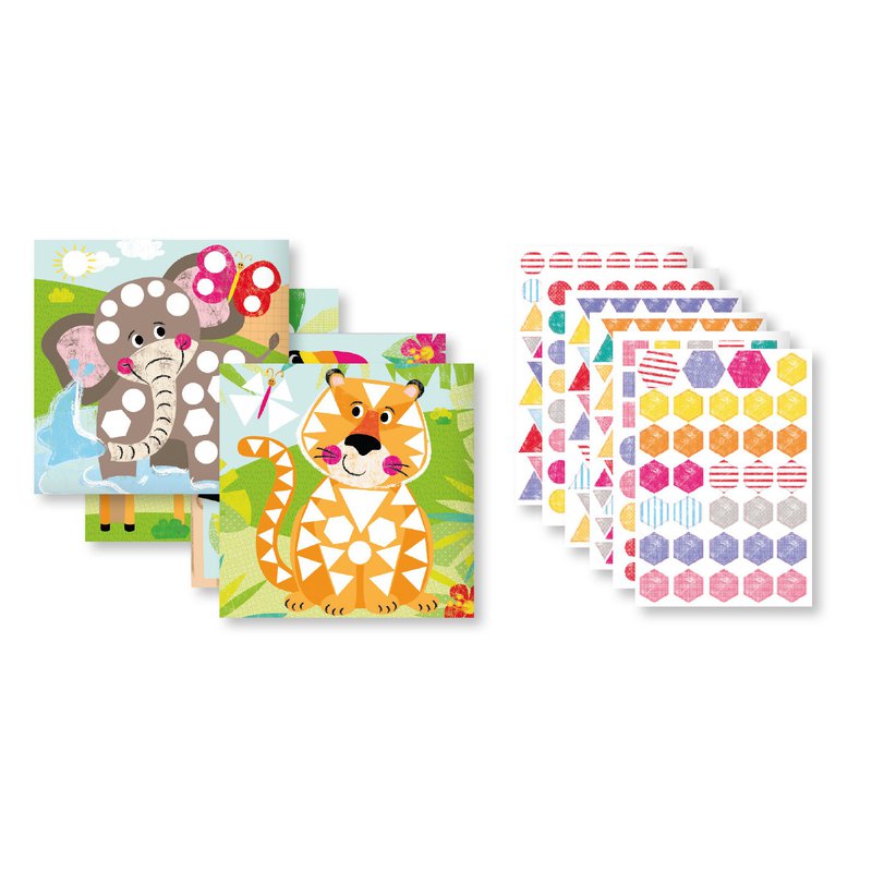 Zestaw kreatywny z naklejkami Apli Kids - Tygrys