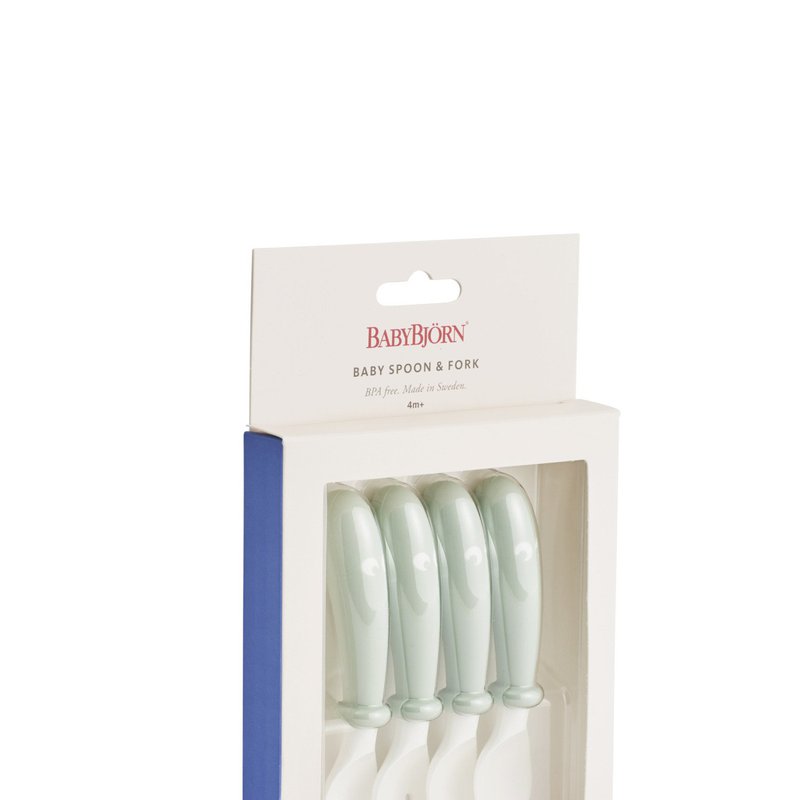 BABYBJORN - sztućce, 4 szt. Powder Green