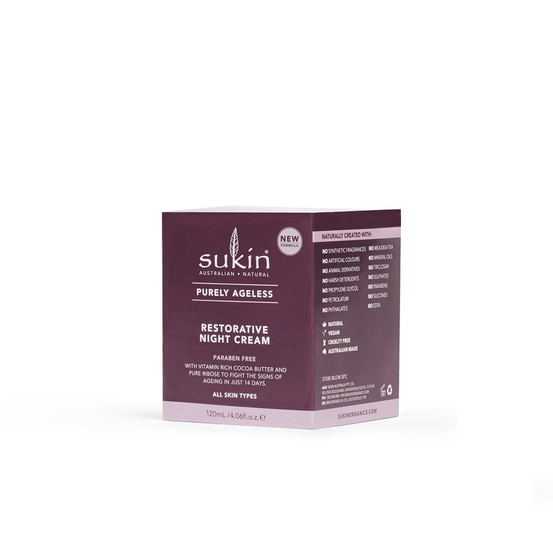 Sukin, PURELY AGELESS Regenerujący krem na noc, 120ml SUKIN