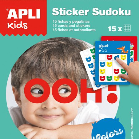Gra podróżna z naklejkami Apli Kids - Sudoku kolory Gra podróżna z naklejkami Apli Kids - Sudoku kolory