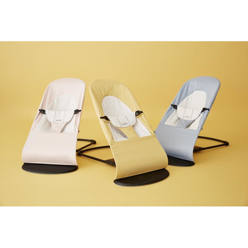 BABYBJORN - leżaczek BALANCE SOFT COTTON/JERSEY - Niebieski/Szary