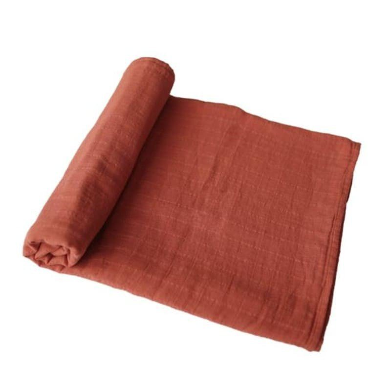 Mushie - otulacz kocyk letni 100% organic cotton Auburn mushie