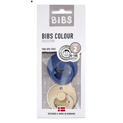 BIBS 2-PACK S MIDNIGHT & VANILLIA Smoczek Uspokajający kauczuk Hevea