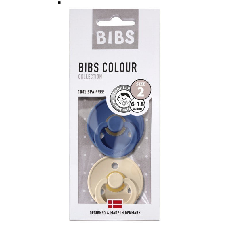 BIBS 2-PACK S MIDNIGHT & VANILLIA Smoczek Uspokajający kauczuk Hevea