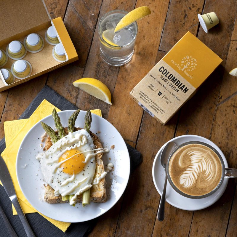 Moving Beans, Kawa w kapsułkach kompostowalnych Colombia Origin, 10 szt. MOVING BEANS