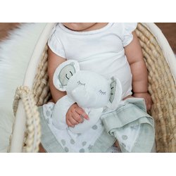 Lulujo Lovies Kocyk Przytulanka Słoń Grey