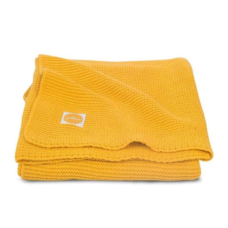 Jollein - Baby & Kids - Jollein - kocyk tkany 75 x 100 cm Basic Ocher