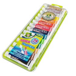 Jolly - Farba tempera 12 kolorów plus srebrny i złoty