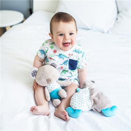 BABYONO - 1236 Przytulanka dla niemowląt - kocyk BEAR TONY