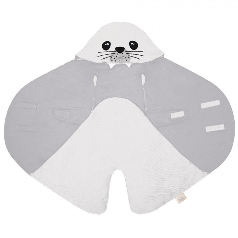 Baby Bites Otulacz 70 x 34 cm Foka biały BABY BITES