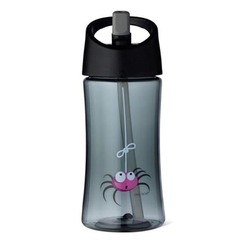 Carl Oscar Transparentny bidon ze słomką 350 ml Grey - Spider CARL OSCAR