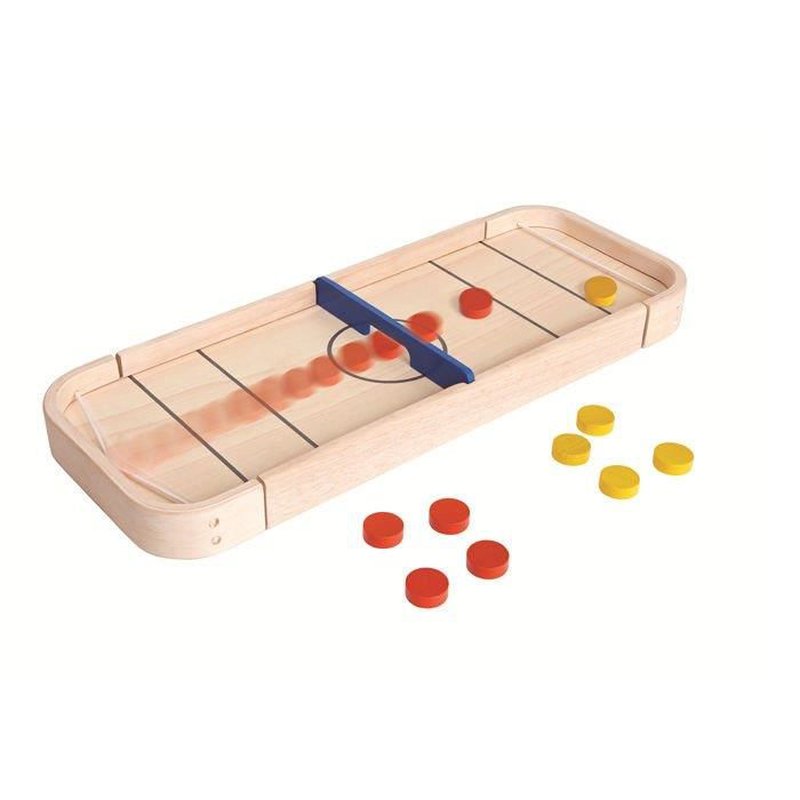 Plan Toys - Drewniana gra Shuffleboard i Cymbergaj 2w1, PT4626