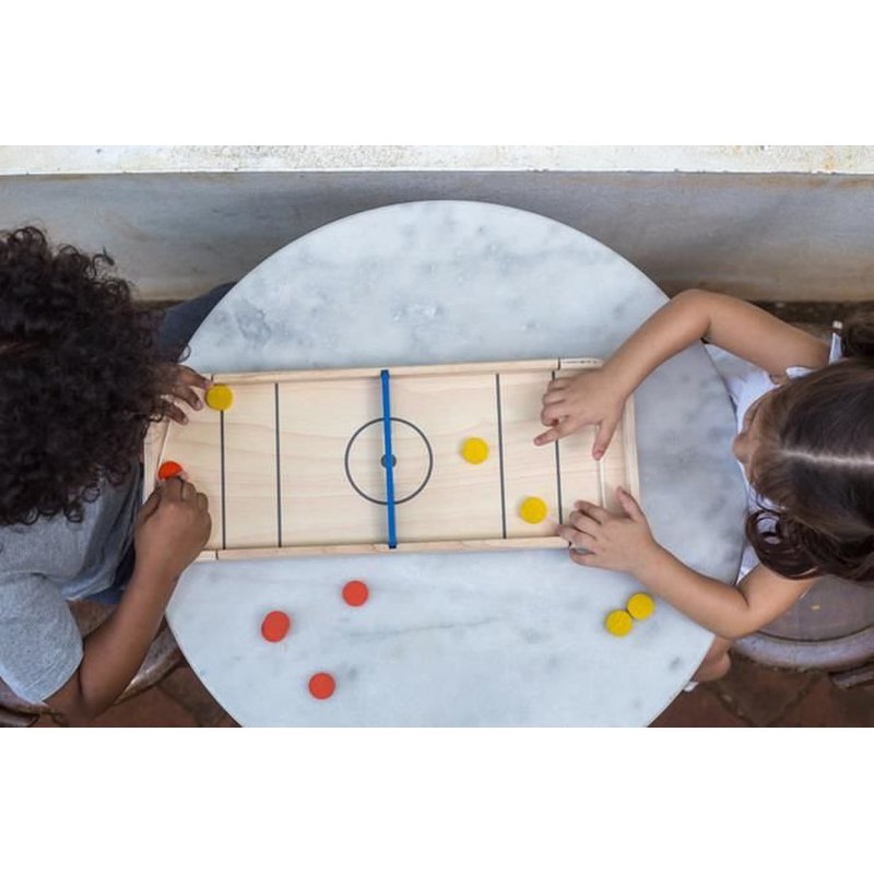 Plan Toys - Drewniana gra Shuffleboard i Cymbergaj 2w1, PT4626
