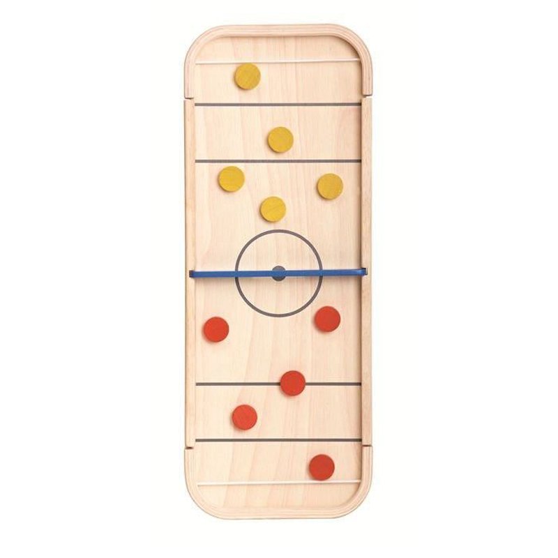 Plan Toys - Drewniana gra Shuffleboard i Cymbergaj 2w1, PT4626