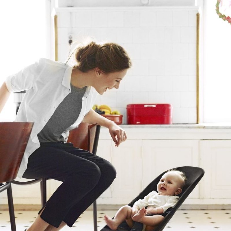 BABYBJORN - leżaczek BALANCE SOFT - Czarny / Ciemnoszary