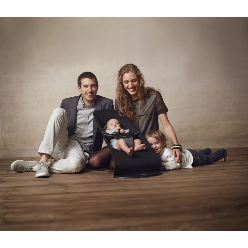 BABYBJORN - leżaczek BALANCE SOFT - Czarny / Ciemnoszary