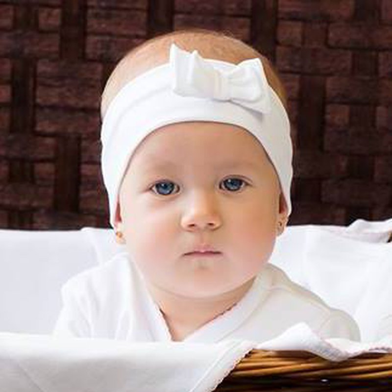 Nanaf Organic, RETRO, Opaska z kokardką, biała