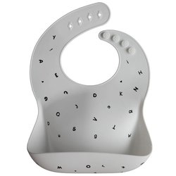 Mushie - śliniak silikonowy Letters White mushie