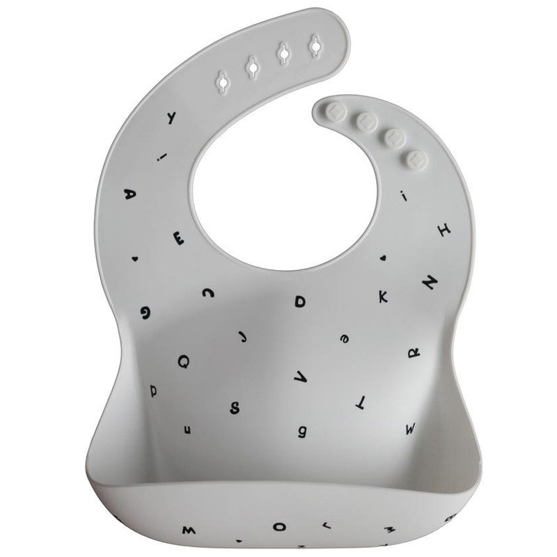 Mushie - śliniak silikonowy Letters White mushie