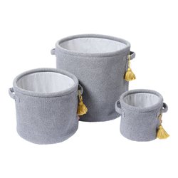 Kosze na dziecięce akcesoria 3 szt., Panda, Kikadu