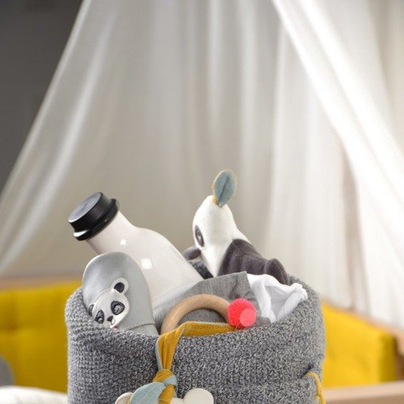 Kosze na dziecięce akcesoria 3 szt., Panda, Kikadu