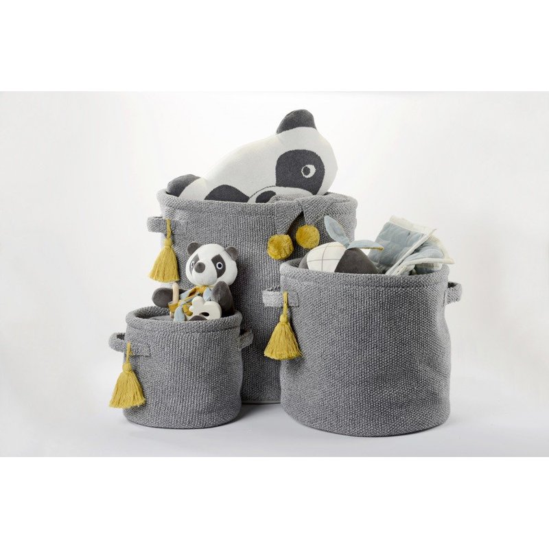 Kosze na dziecięce akcesoria 3 szt., Panda, Kikadu