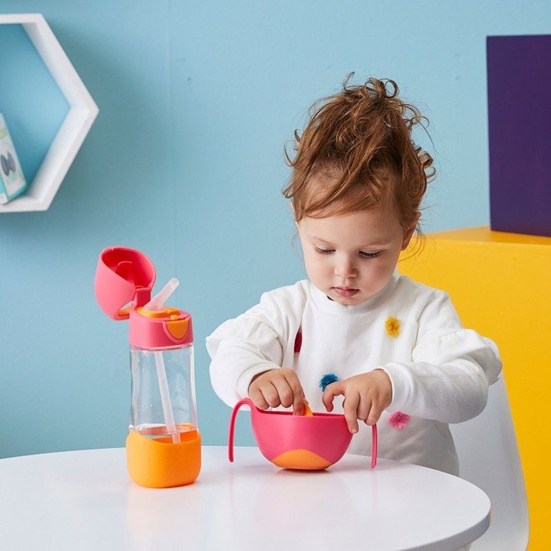 Tritanowa butelka ze słomką 450 ml, Strawberry Shake, b.box