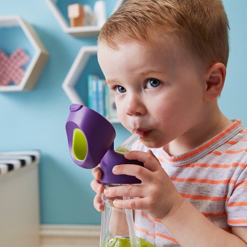 Tritanowa butelka ze słomką 450 ml, Strawberry Shake, b.box