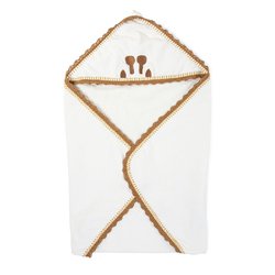 Childhome Ręcznik z kapturkiem + myjka Jersey Crochet CHILDHOME