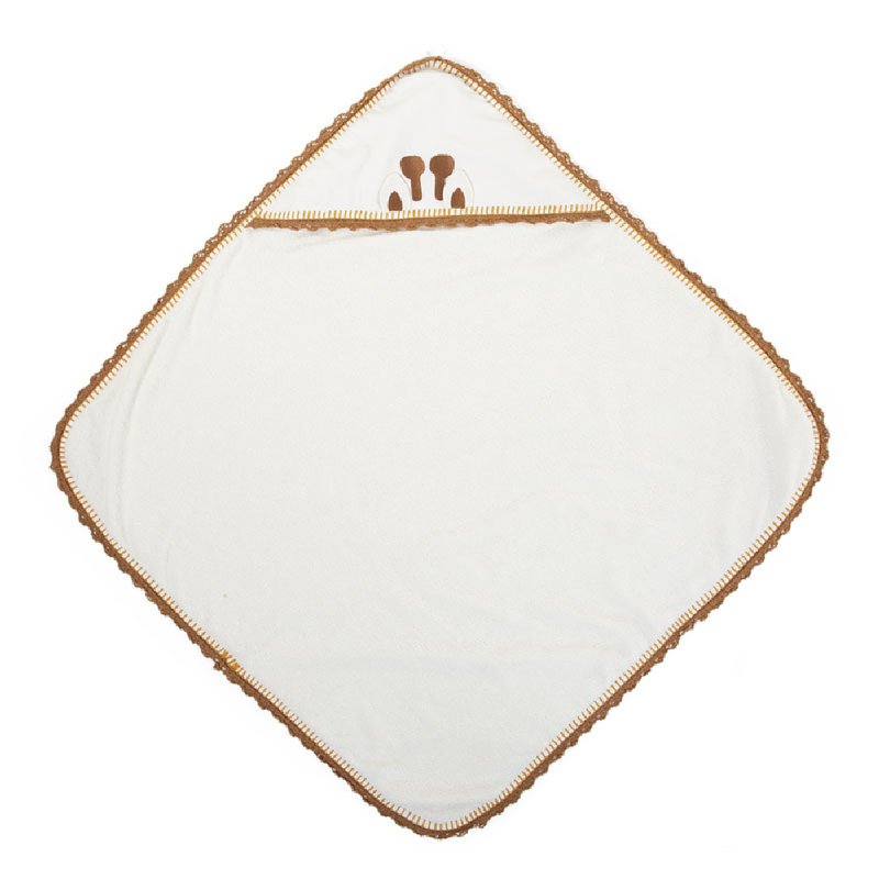 Childhome Ręcznik z kapturkiem + myjka Jersey Crochet CHILDHOME