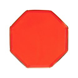 Meri Meri - Małe talerzyki Oktagonalne czerwone