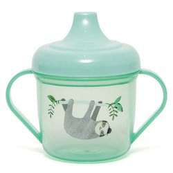 Petit Monkey - transparentny kubek treningowy z ustnikiem Leniwiec