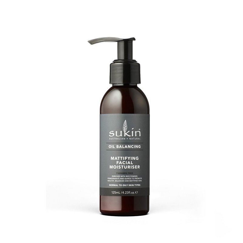 Sukin, OIL BALANCING Matująco- normalizujący krem do twarzy z aktywnym węglem, 125ml SUKIN