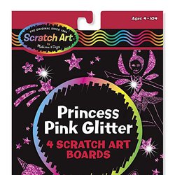 Melissa&Doug® - Zdrapka do grawerowania brokatowe księżniczki