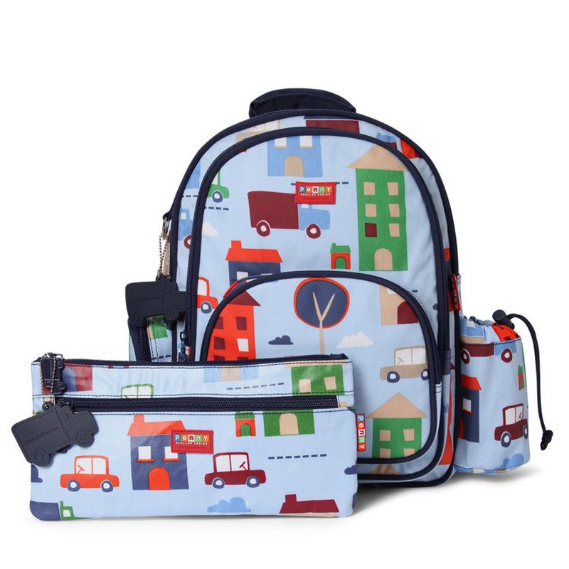 Penny Scallan Design - Plecak z kieszeniami, Autka, niebieski, Penny Scallan