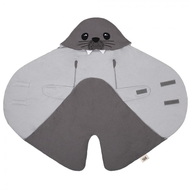 Baby Bites Otulacz 70 x 34 cm Foka szary BABY BITES