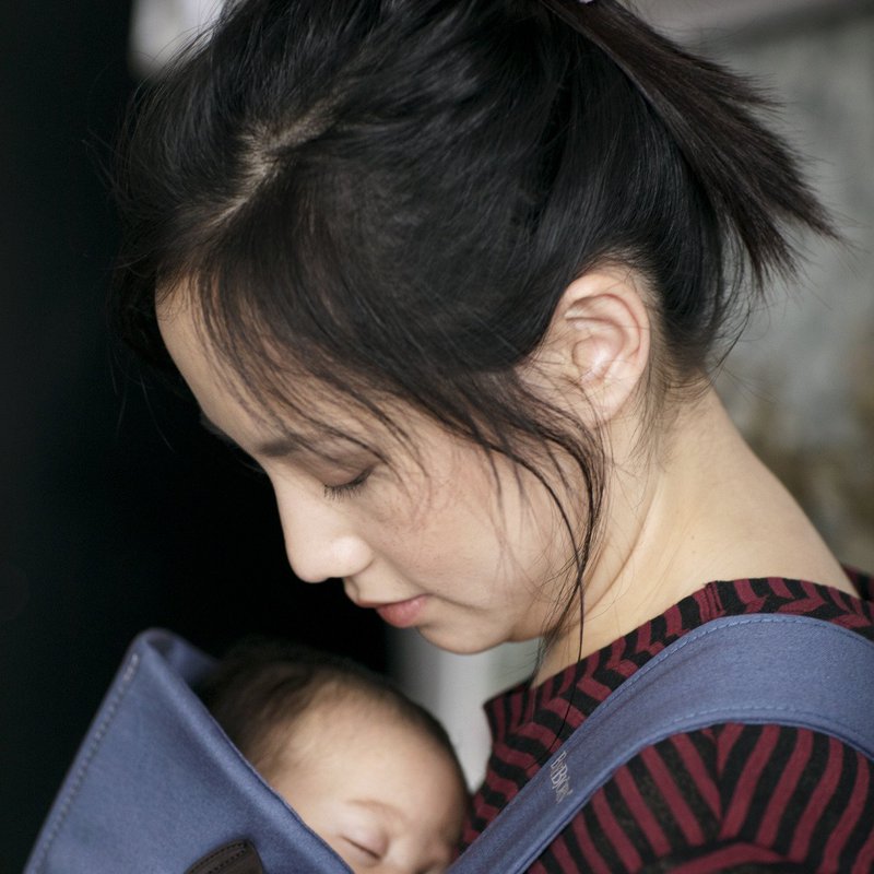 BABYBJORN MINI Cotton – nosidełko, Niebieski