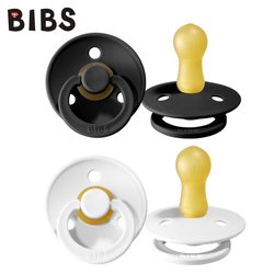 BIBS 2-PACK S BLACK & WHITE Smoczek Uspokajający kauczuk Hevea