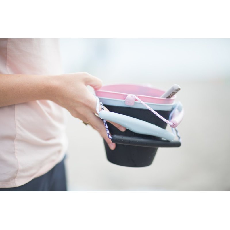 Funkit world - Składane wiaderko do wody i piasku Scrunch Bucket - Ciemny Szary